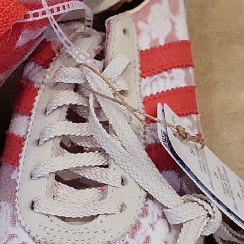 Adidas Women's Floral Red and White Sneakers